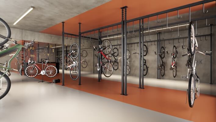 Bicicletario do The Collection Vila Clementino